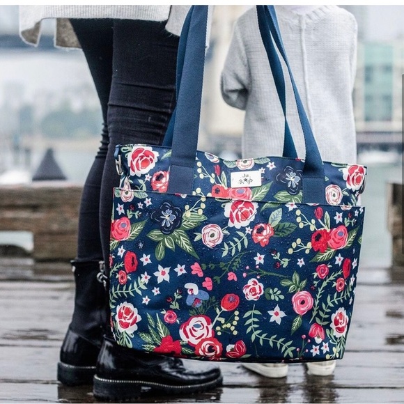 JuJuBe Encore Tote Diaper Bag- Midnight Posy - Picture 13 of 14